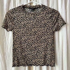 Forever 21 Animal Print mesh top